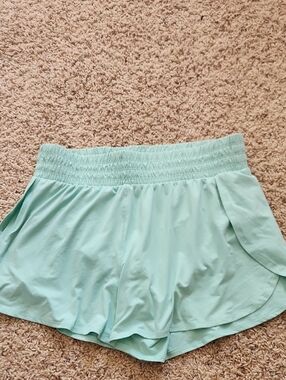 High-Waist Women’s Rae Mode Shorts in Light Aqua - Comfortable Everyday Fit